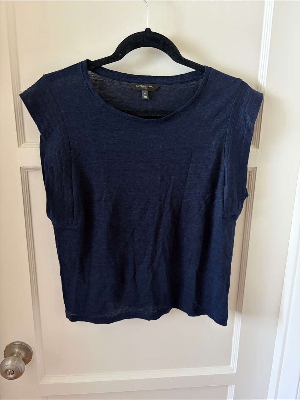 Banana Republic Navy Cap-Sleeve Tank Top